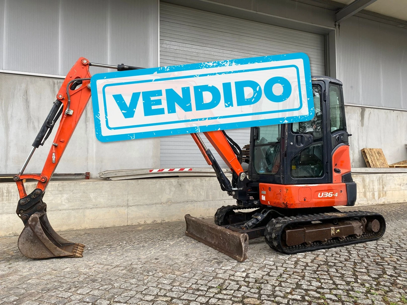 mini-escavadora kubota u36-4 usada de 4 toneladas vendida
