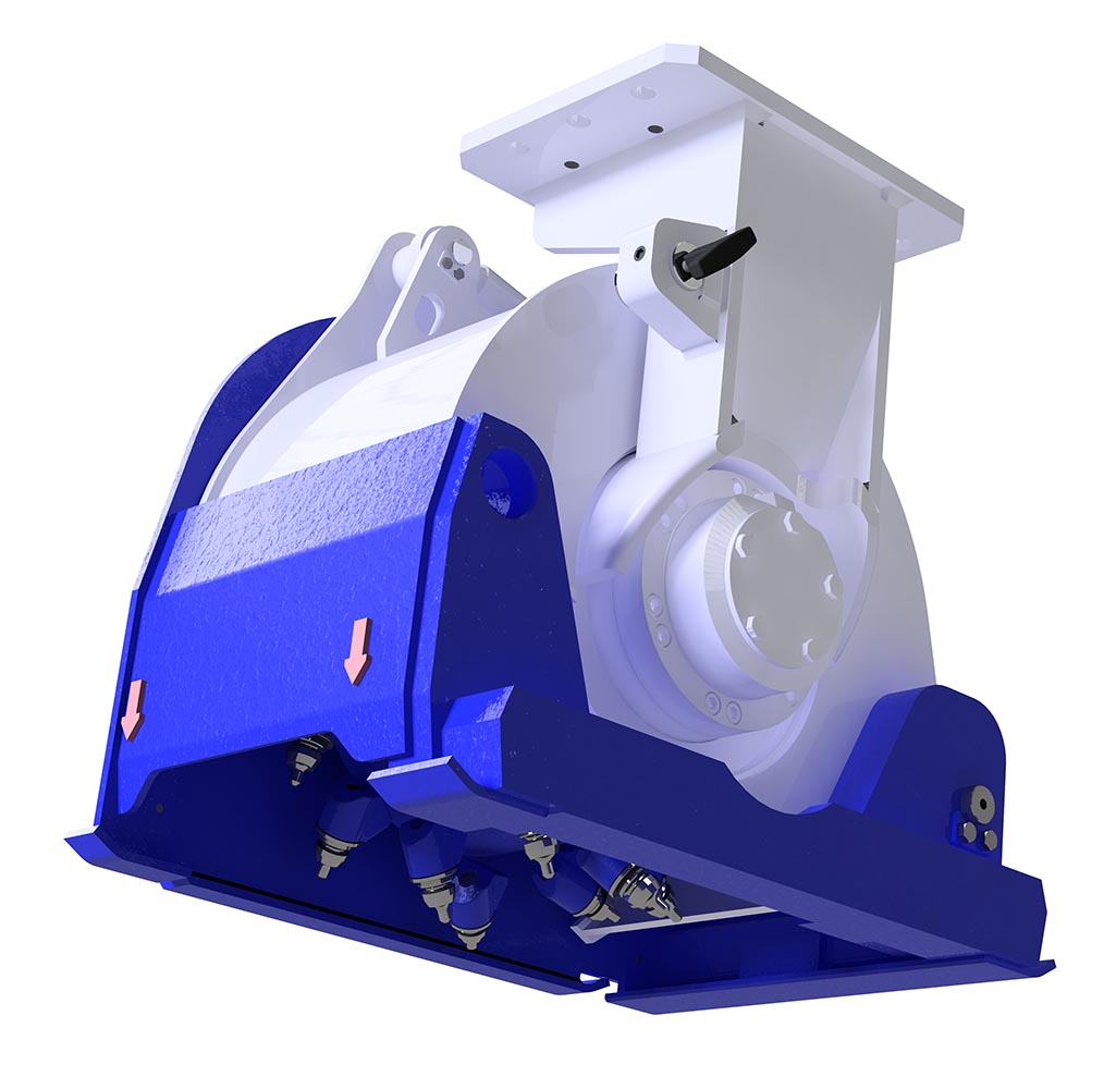 fresadora com controlo de profundidade kemroc ex 20 hd para escavadoras de 2 a 4 toneladas