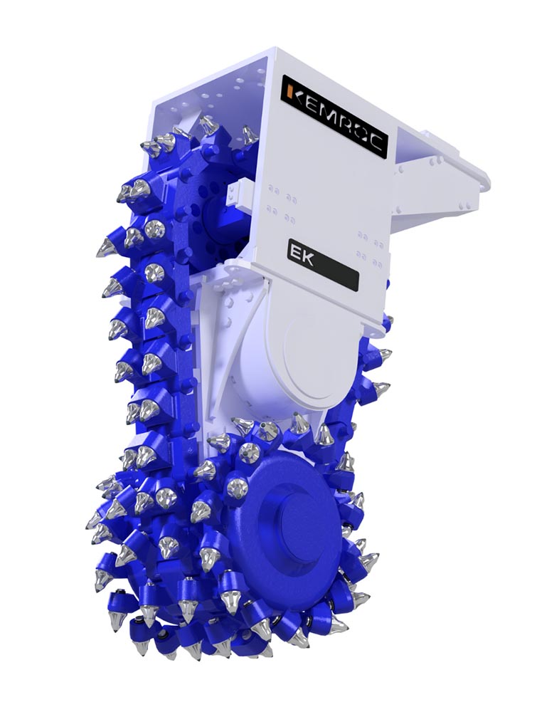 fresadora de corrente kemroc ek 110 para escavadoras de 25 a 32 toneladas