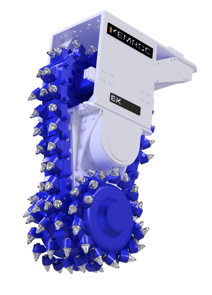 fresadora de corrente kemroc ek 150 para escavadoras de 35 a 50 toneladas