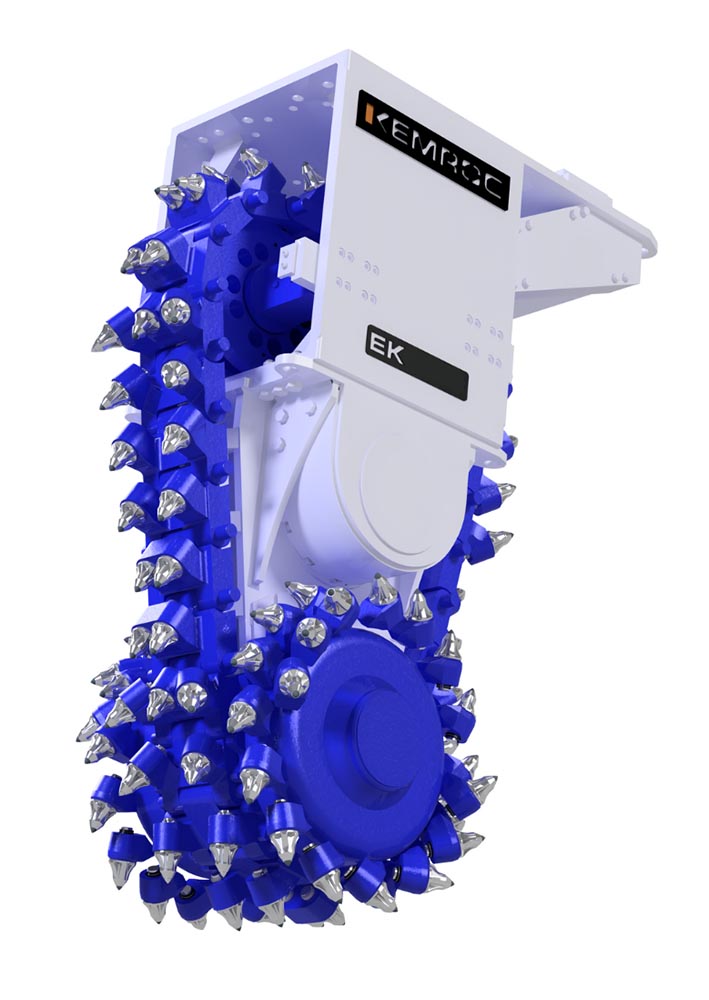 fresadora de corrente kemroc ek 220 para escavadoras de 50 a 70 toneladas