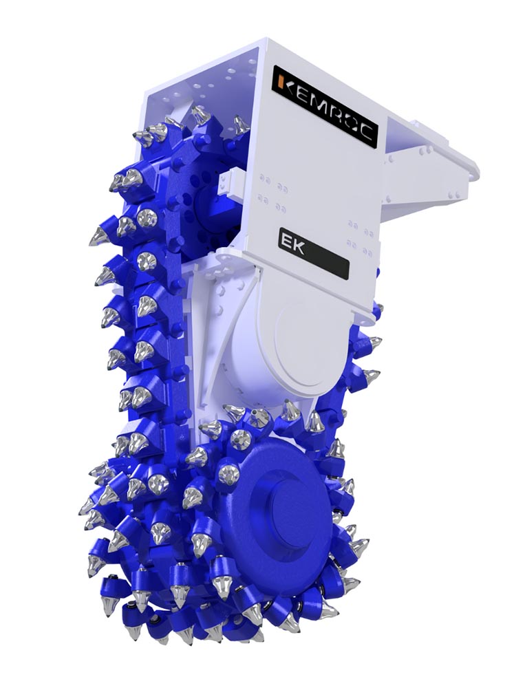 fresadora de corrente kemroc ek 60 para escavadoras de 12 a 17 toneladas