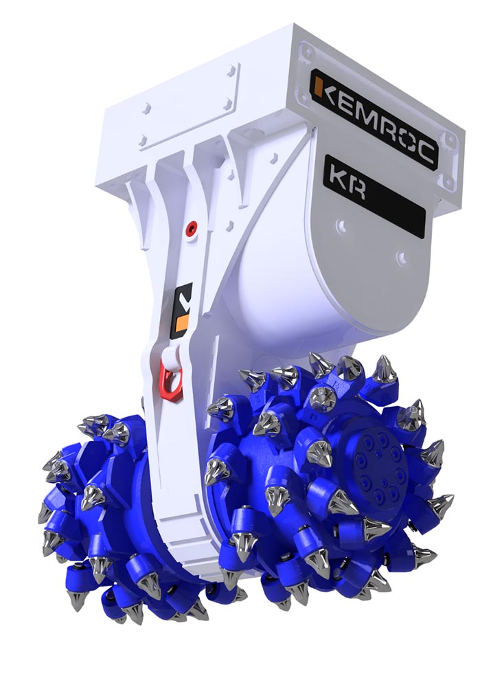 fresadora de tambor rotativo com engrenagens kemroc kr 110 para escavadoras de 20 a 35 toneladas