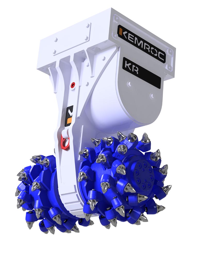 fresadora de tambor rotativo com engrenagens kemroc kr 120c para escavadoras de 20 a 40 toneladas