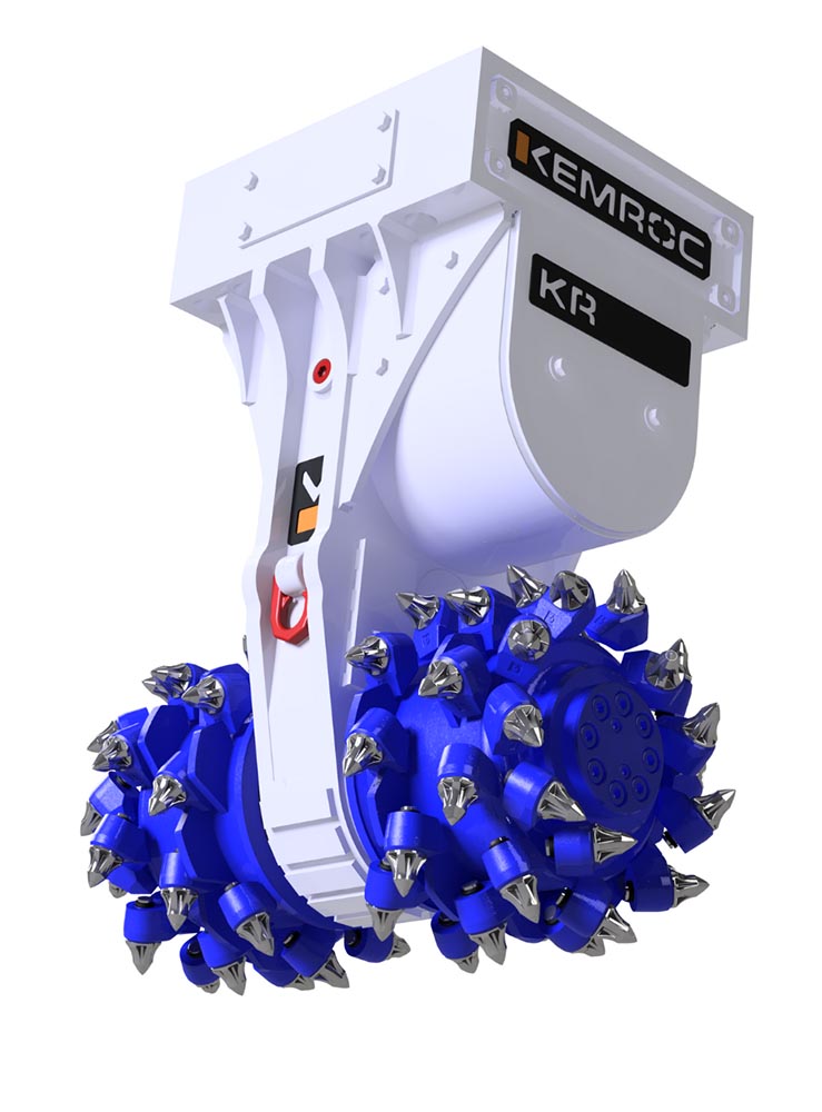 fresadora de tambor rotativo com engrenagens kemroc kr 15 para escavadoras de 0.6 a 3 toneladas