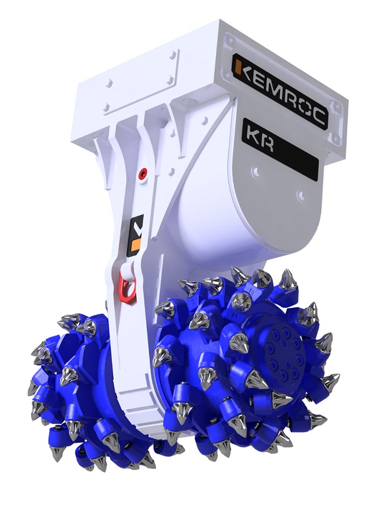 fresadora de tambor rotativo com engrenagens kemroc kr 160 para escavadoras de 35 a 55 toneladas