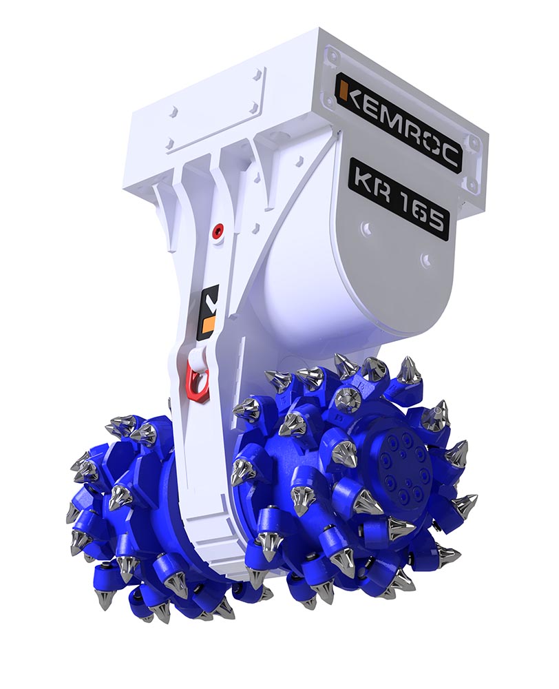 fresadora de tambor rotativo com engrenagens kemroc kr 165 para escavadoras de 35 a 55 toneladas