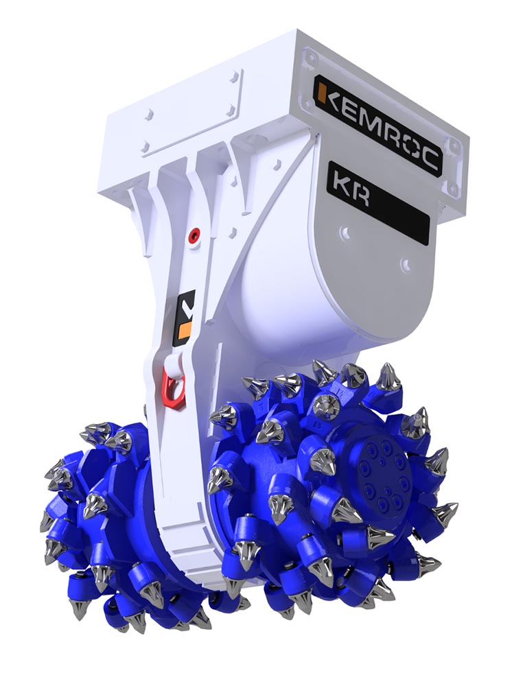 fresadora de tambor rotativo com engrenagens kemroc kr 165c para escavadoras de 35 a 55 toneladas