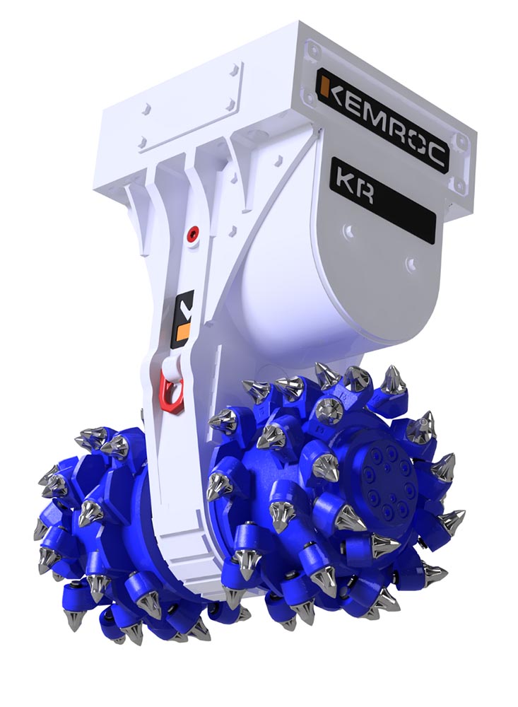 fresadora de tambor rotativo com engrenagens kemroc kr 175 para escavadoras de 40 a 55 toneladas