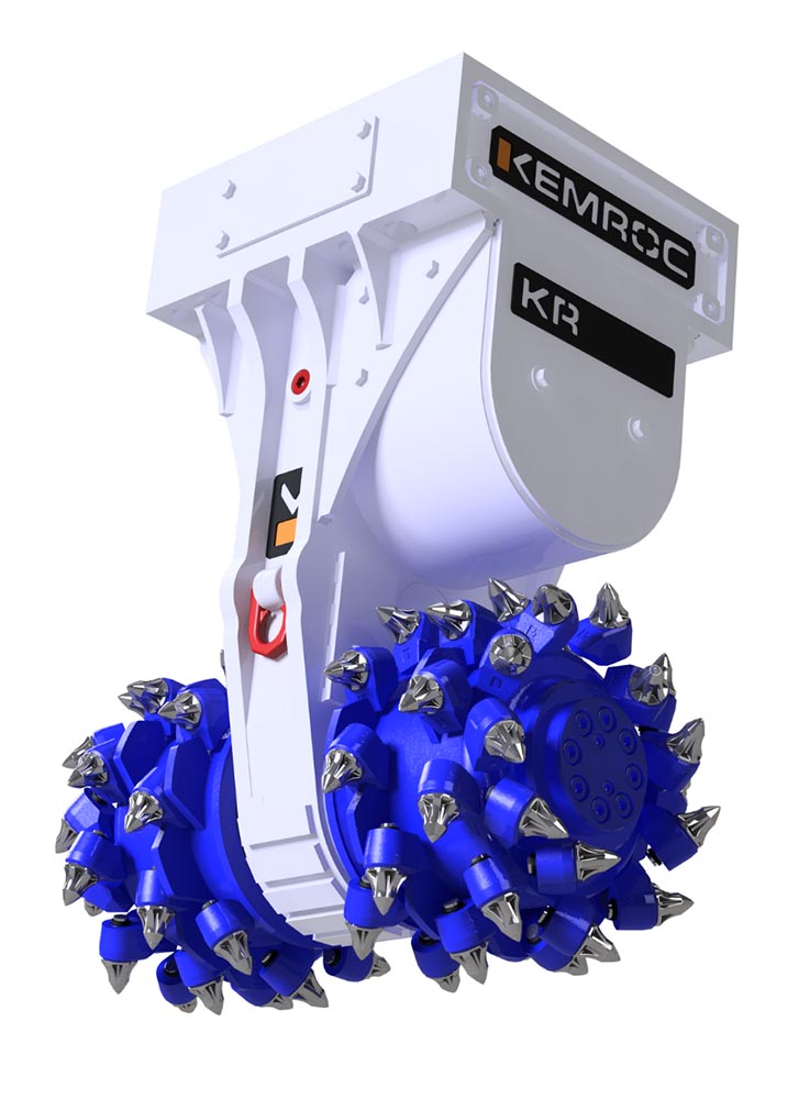 fresadora de tambor rotativo com engrenagens kemroc kr 200 para escavadoras de 50 a 70 toneladas