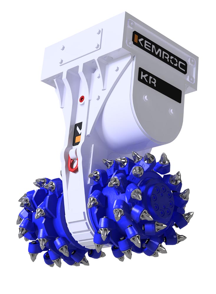 fresadora de tambor rotativo com engrenagens kemroc kr 250 para escavadoras de 60 a 80 toneladas