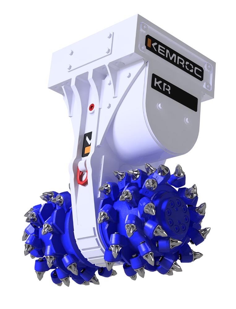 fresadora de tambor rotativo com engrenagens kemroc kr 45 para escavadoras de 9 a 15 toneladas