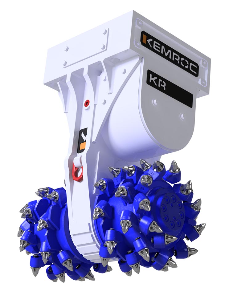 fresadora de tambor rotativo com engrenagens kemroc kr 450 para escavadoras de 100 a 125 toneladas