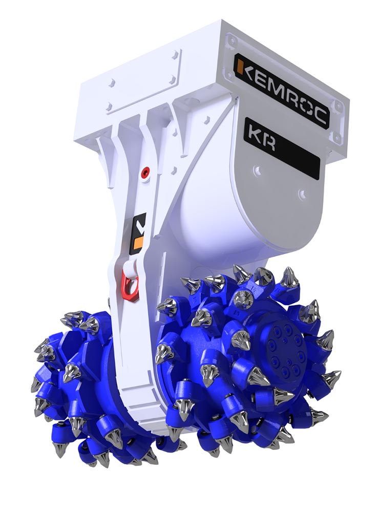 fresadora de tambor rotativo com engrenagens kemroc kr 50 para escavadoras de 9 a 15 toneladas