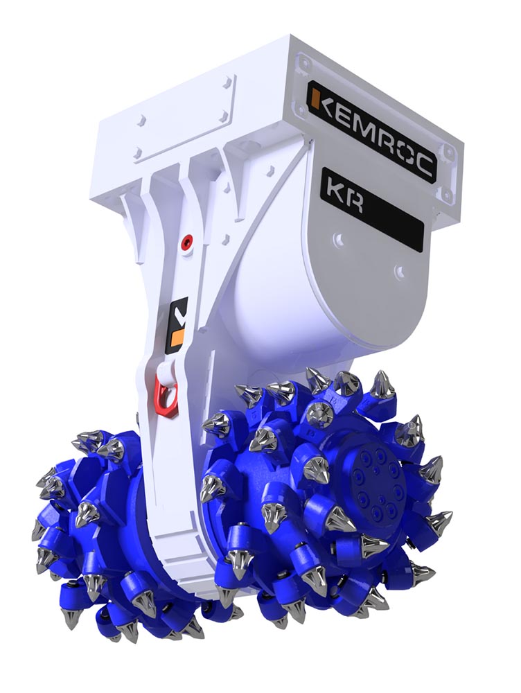 fresadora de tambor rotativo com engrenagens kemroc kr 65 para escavadoras de 12 a 18 toneladas