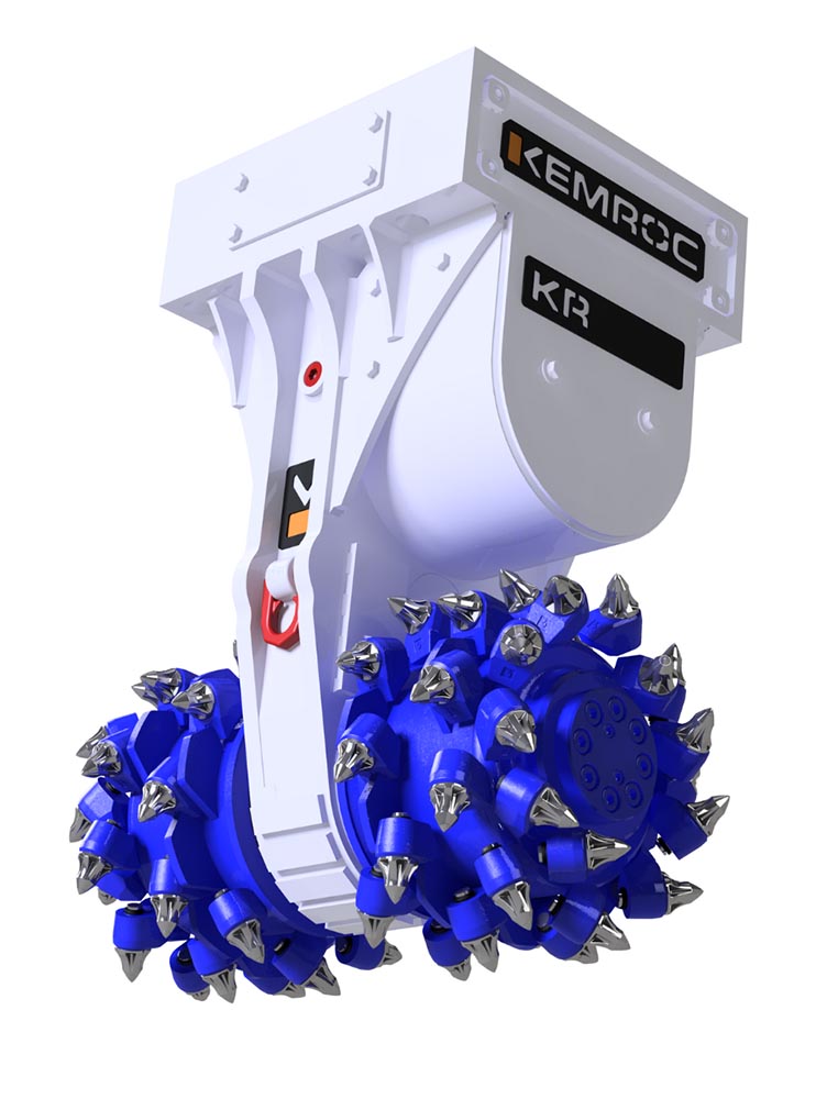fresadora de tambor rotativo com engrenagens kemroc kr 80 para escavadoras de 15 a 25 toneladas