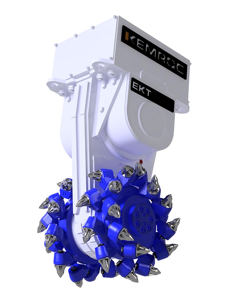 fresadora de tambor rotativo kemroc ekt 140 para escavadoras de 30 a 45 toneladas