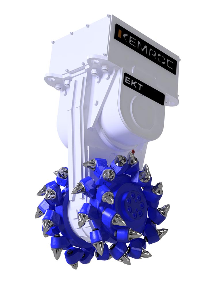 fresadora de tambor rotativo kemroc ekt 150 para escavadoras de 35 a 50 toneladas