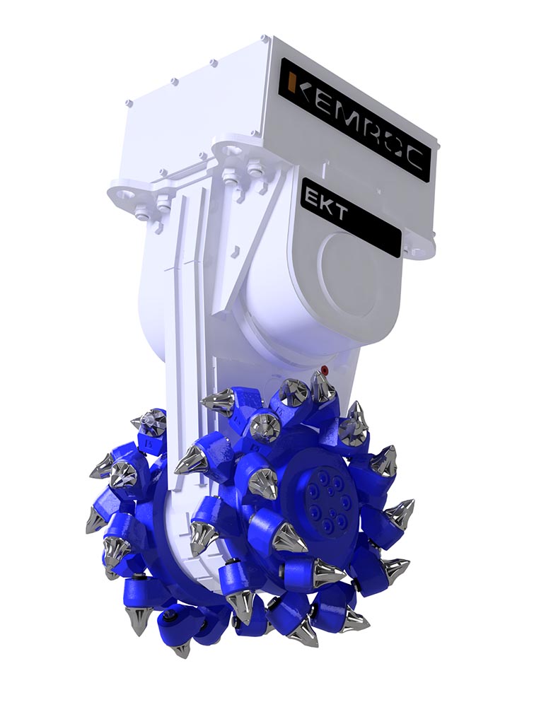 fresadora de tambor rotativo kemroc ekt 160 hd para escavadoras de 35 a 50 toneladas