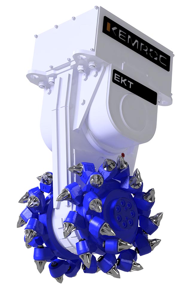 fresadora de tambor rotativo kemroc ekt 20 para escavadoras de 2 a 6 toneladas