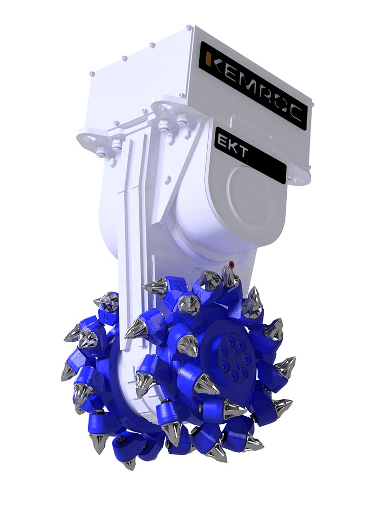 fresadora de tambor rotativo kemroc ekt 220 para escavadoras de 50 a 70 toneladas