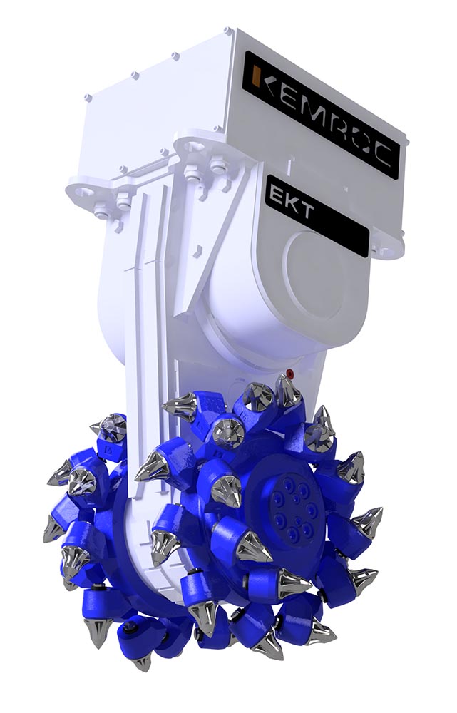 fresadora de tambor rotativo kemroc ekt 40 para escavadoras de 7 a 11 toneladas