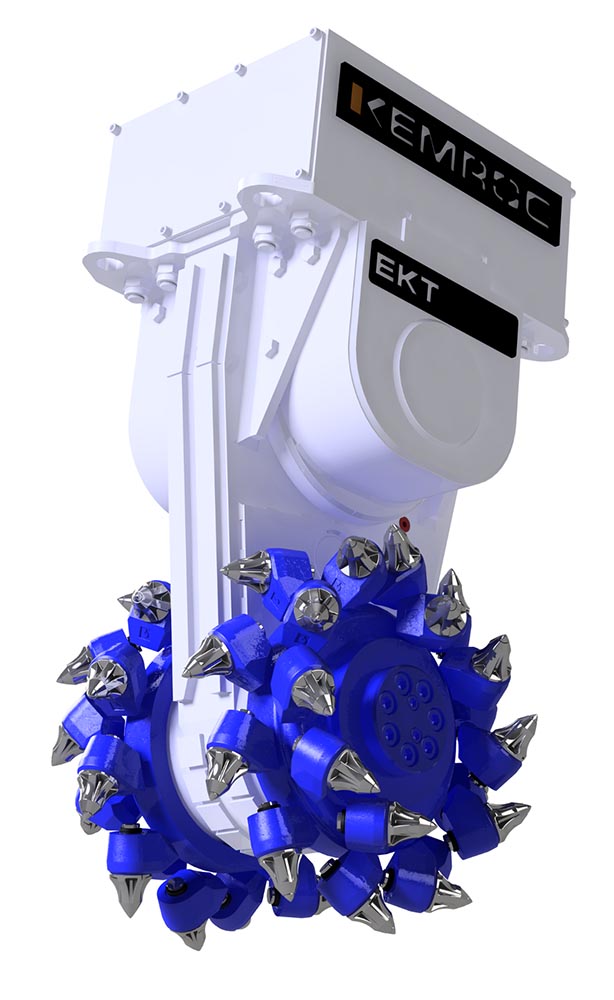 fresadora de tambor rotativo kemroc ekt 60 para escavadoras de 12 a 17 toneladas