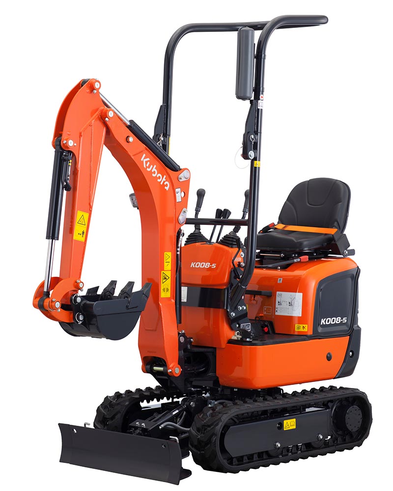 miniescavadora Kubota k008-5 de 1 tonelada
