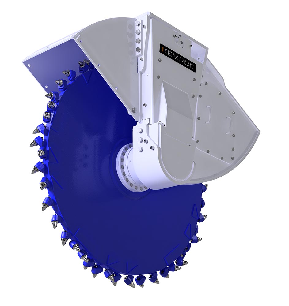 serra de corte com picas kemroc dmw 90 disco 400 para escavadoras de 14 a 25 toneladas