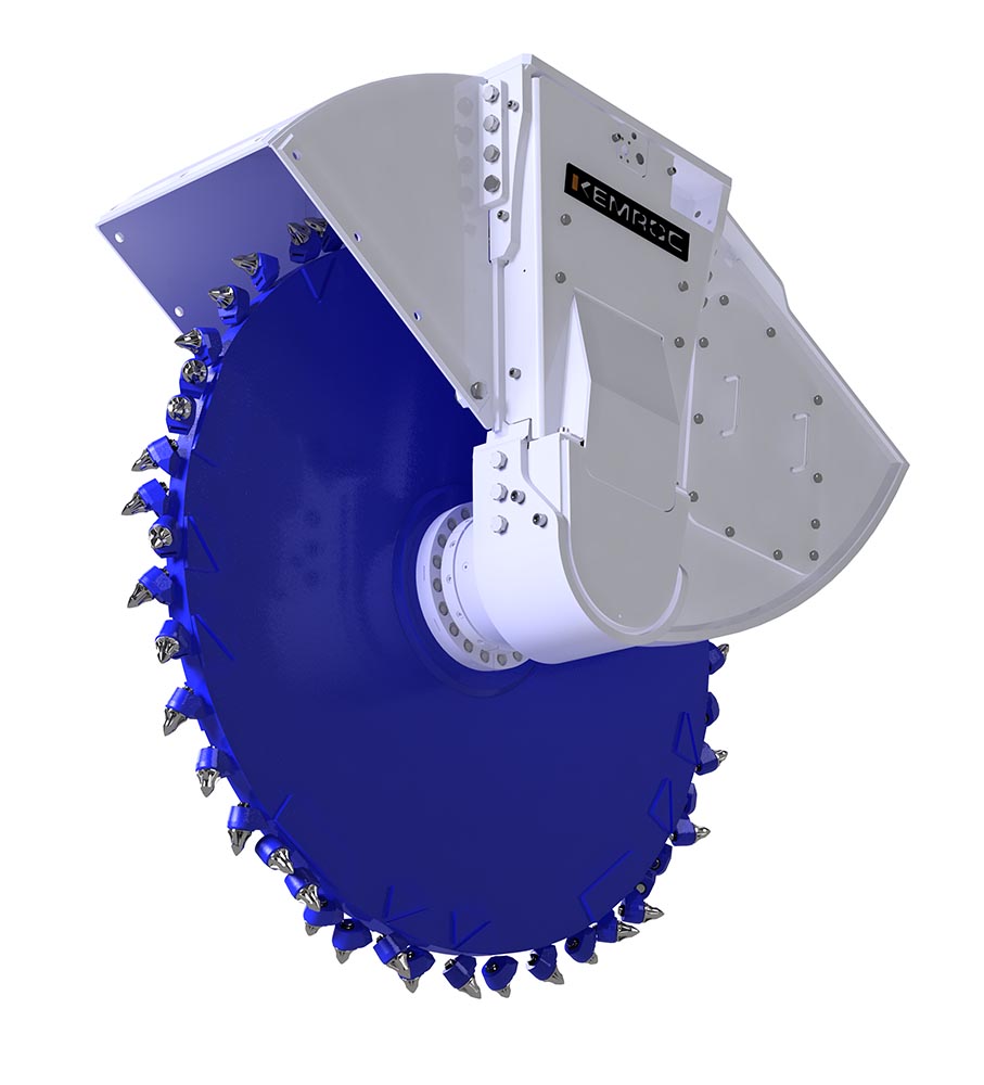 serra de corte com picas kemroc dmw 130 disco 800 para escavadoras de 25 a 40 toneladas