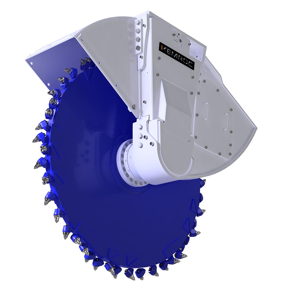 serra de corte com picas kemroc dmw 220 hd disco 600 para escavadoras de 35 a 60 toneladas