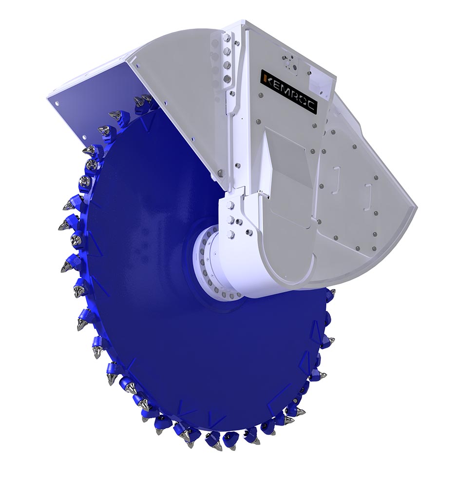 serra de corte com picas kemroc dmw 220 disco 600 para escavadoras de 40 a 60 toneladas