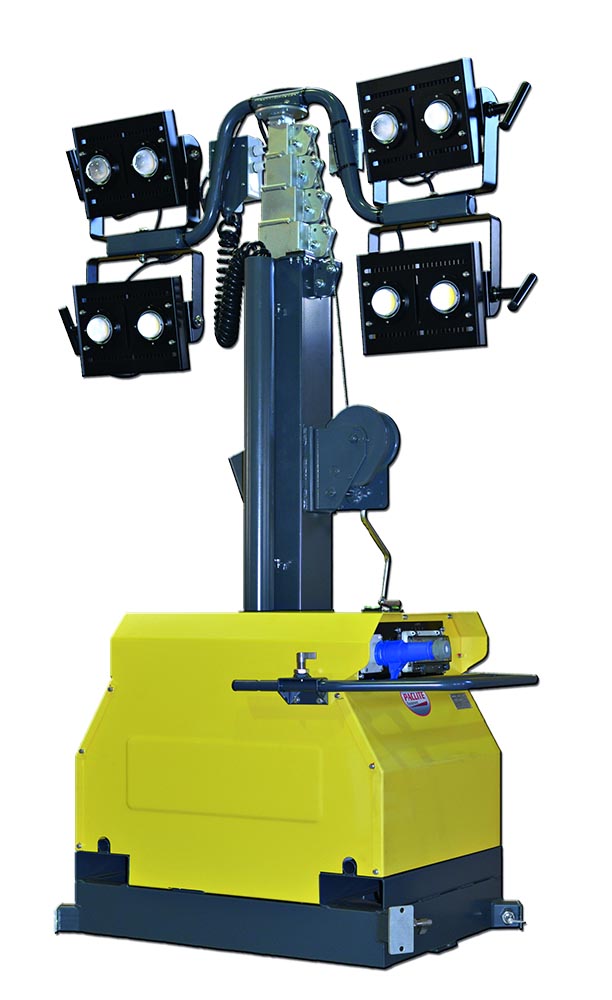 torre de iluminação elétrica paclite max-light plug-in led