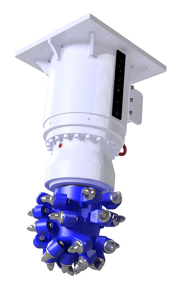 unidade de rotação com acessórios kemroc krx 110 para fresar, furar e misturar, para escavadoras de 20 a 35 toneladas