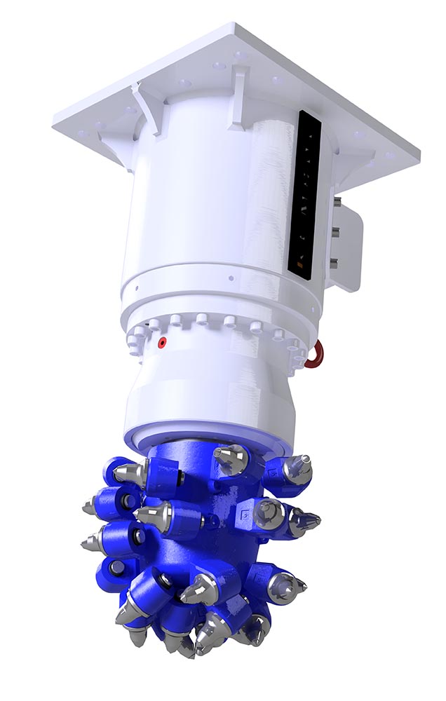 unidade de rotação com acessórios kemroc krx 120 para fresar, furar e misturar, para escavadoras de 25 a 40 toneladas