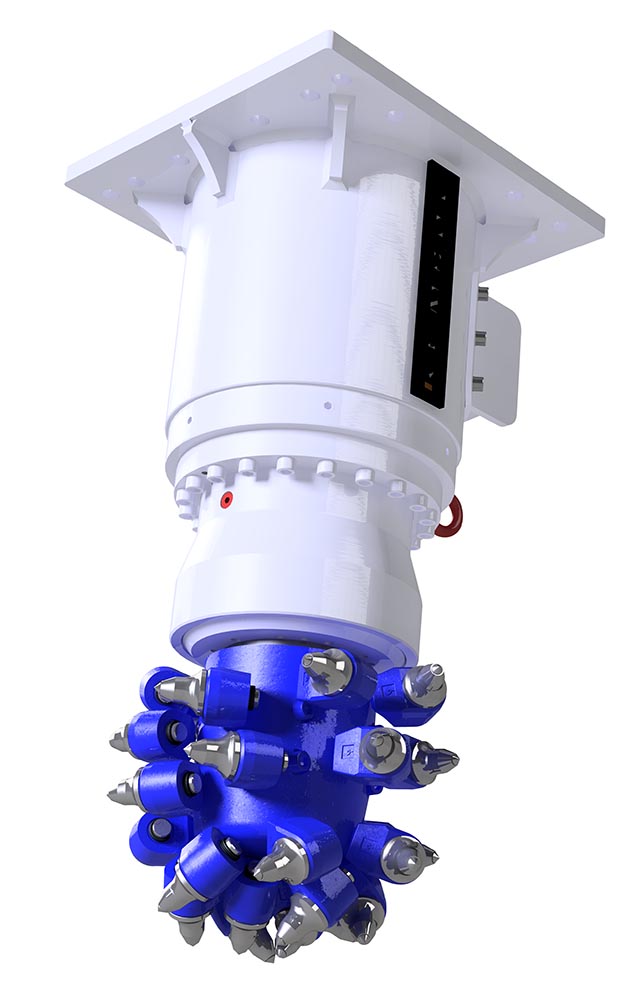 unidade de rotação com acessórios kemroc krx 130 para fresar, furar e misturar, para escavadoras de 25 a 40 toneladas