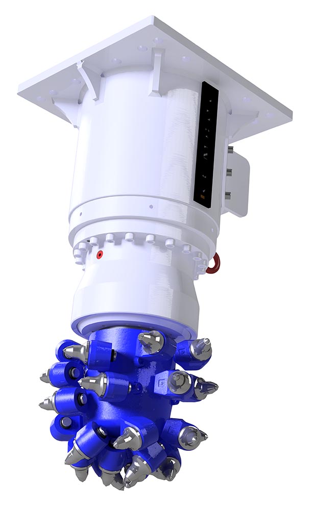 unidade de rotação com acessórios kemroc krx 140 para fresar, furar e misturar, para escavadoras de 30 a 50 toneladas