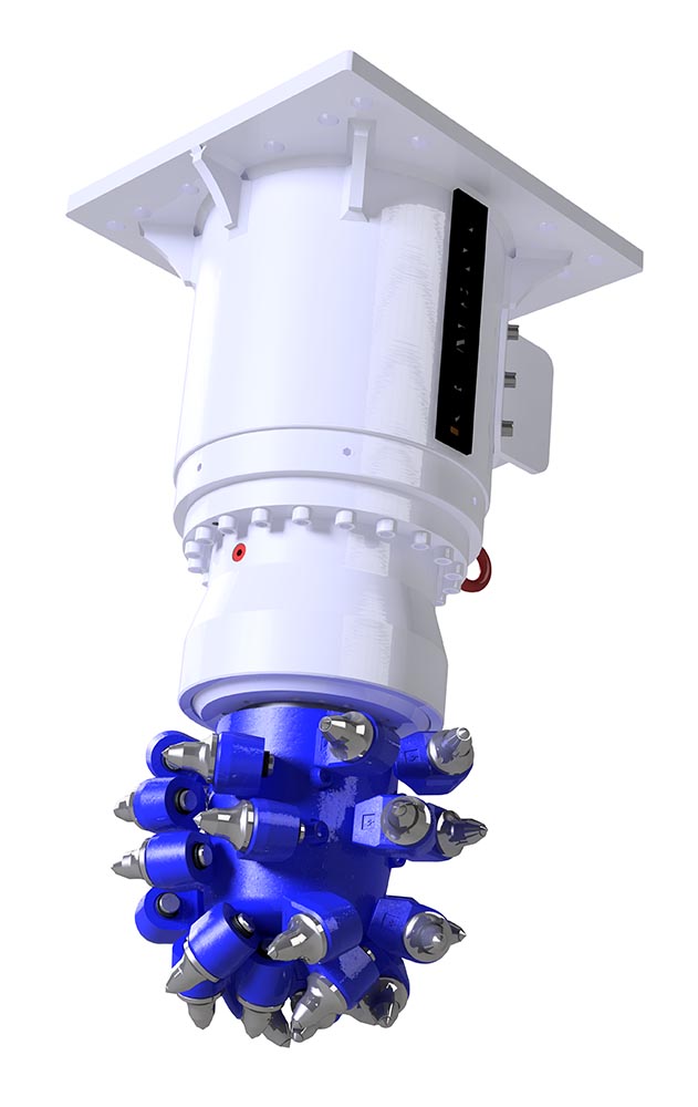unidade de rotação com acessórios kemroc krx 65 para fresar, furar e misturar, para escavadoras de 13 a 20 toneladas