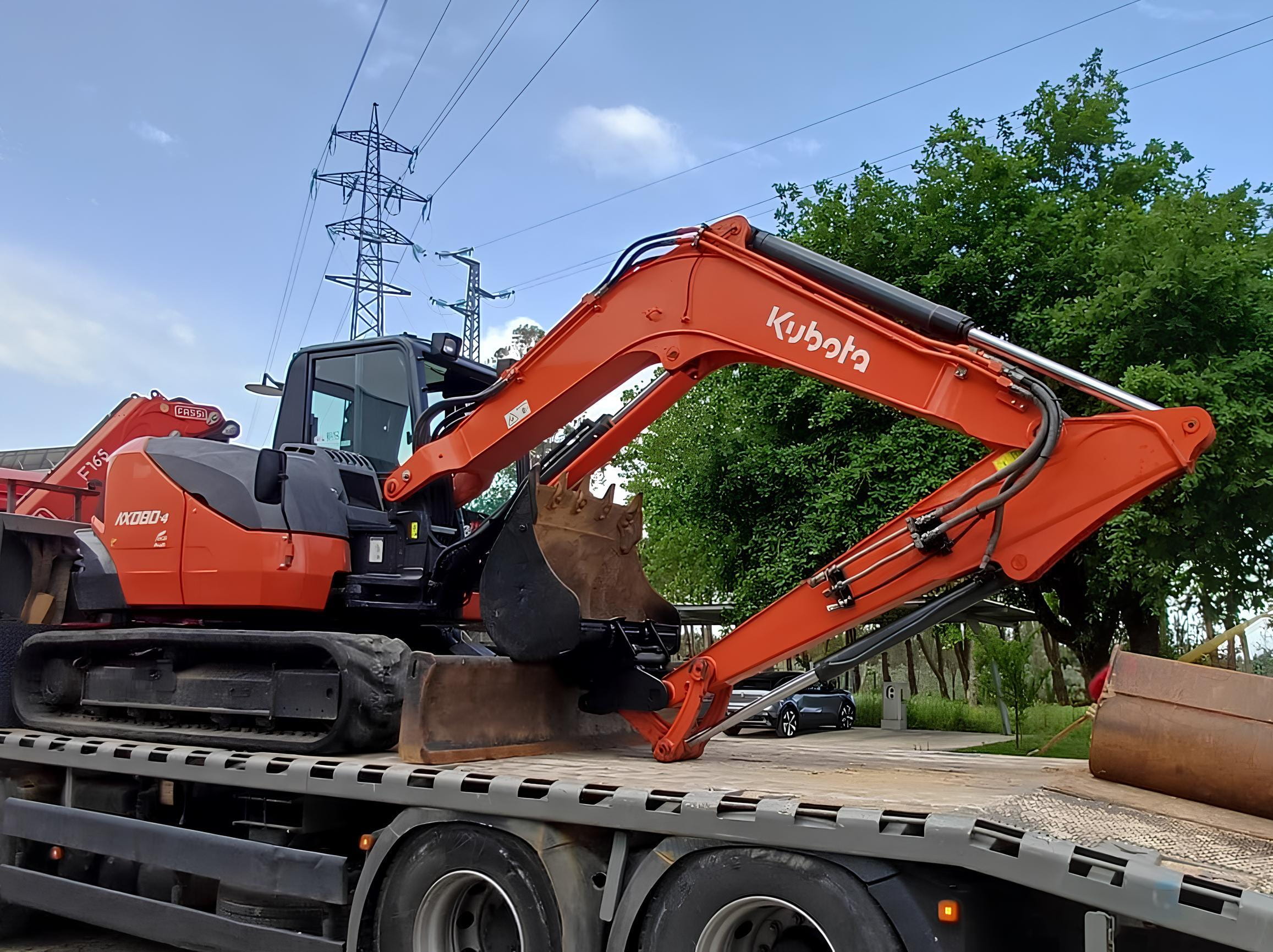 mini escavadora usada kubota kx080-4 de 8 toneladas